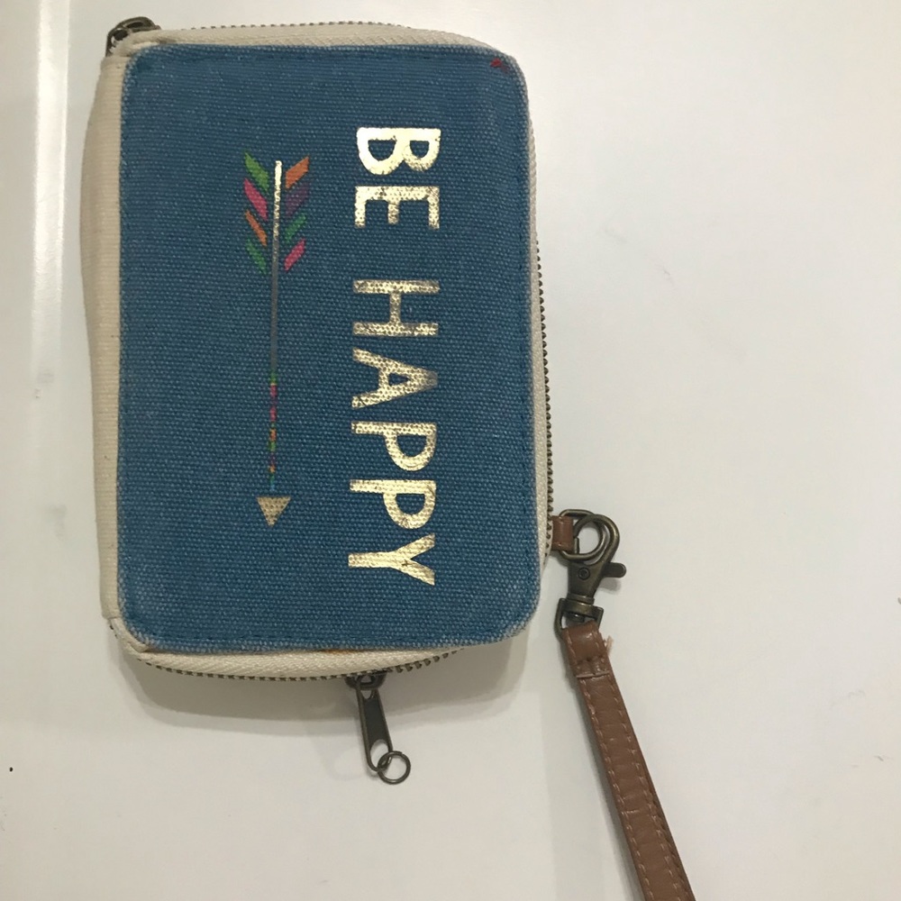 Natural Life “Be Happy” wristlet/wallet